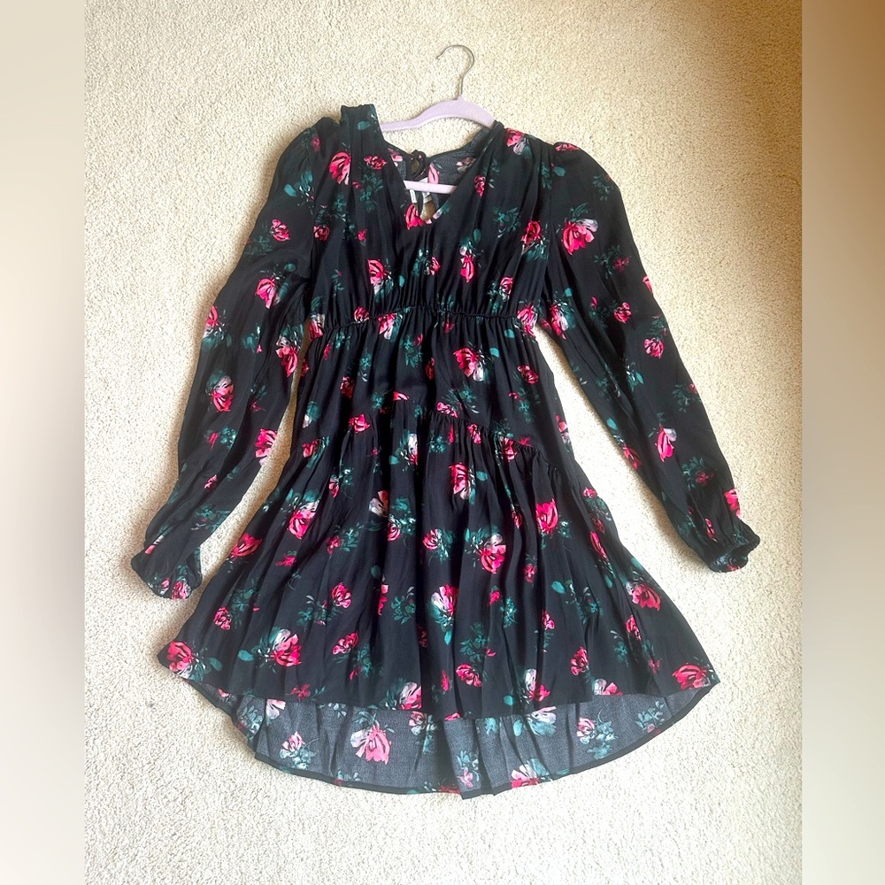 Floral Black dress.